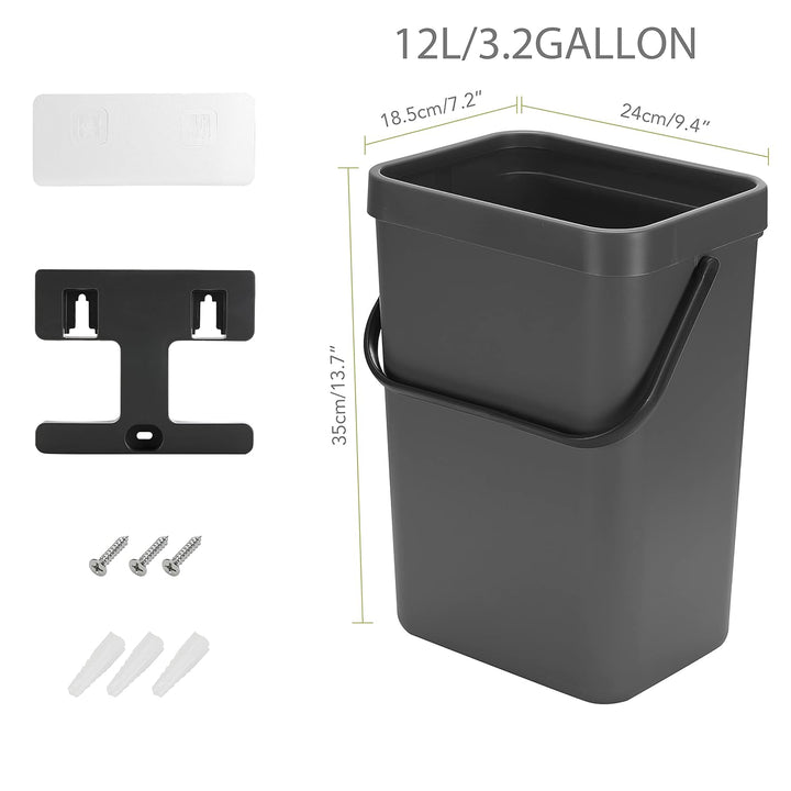 stonespace Mülleimer unter der Spüle, Küche, Komposteimer, Windeleimer, 12 l, hängender Mülleimer fü