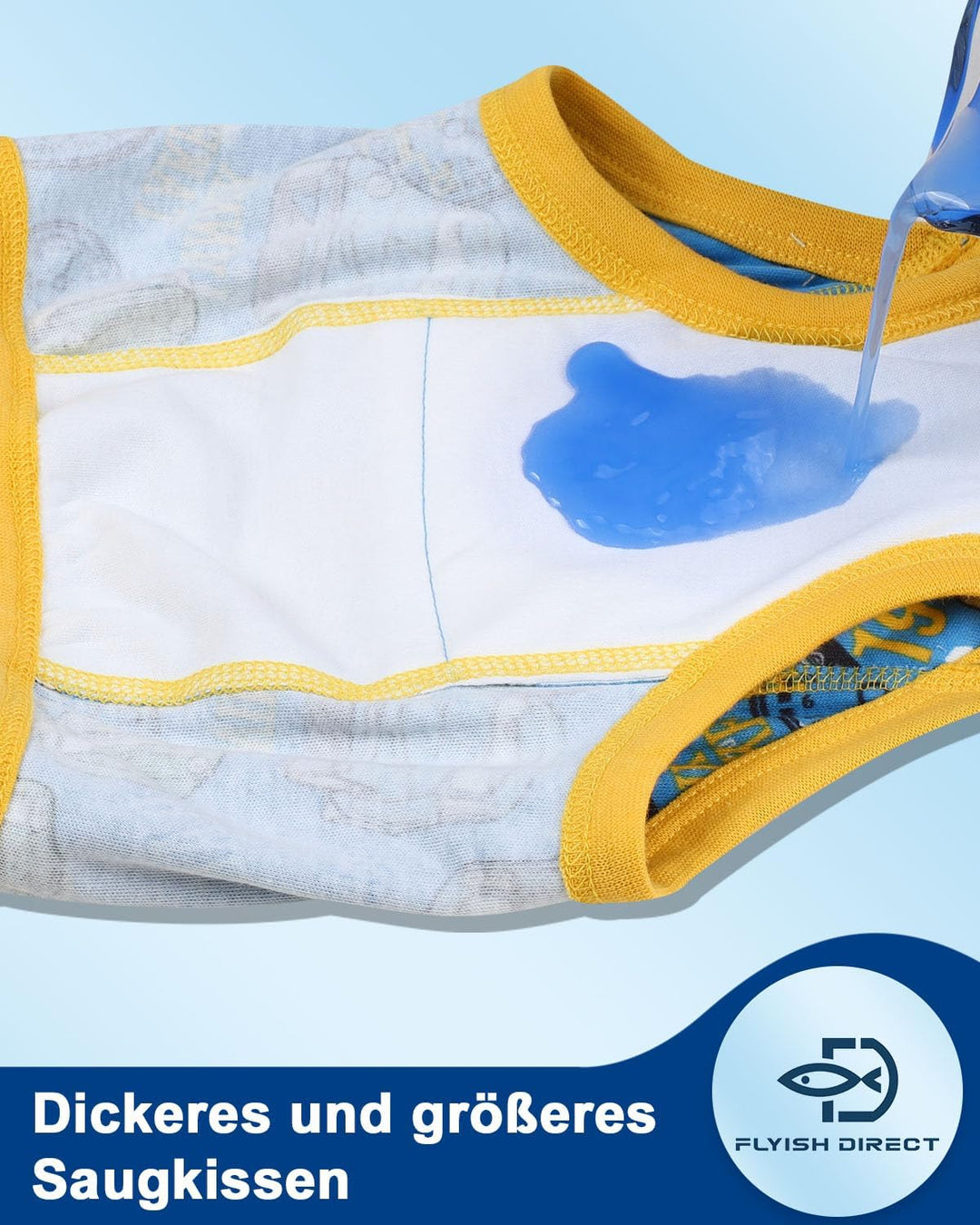 FLYISH DIRECT Töpfchen Trainingshose, 6er Kinder Töpfchentraining Unterwäsche für Jungen und Mädchen