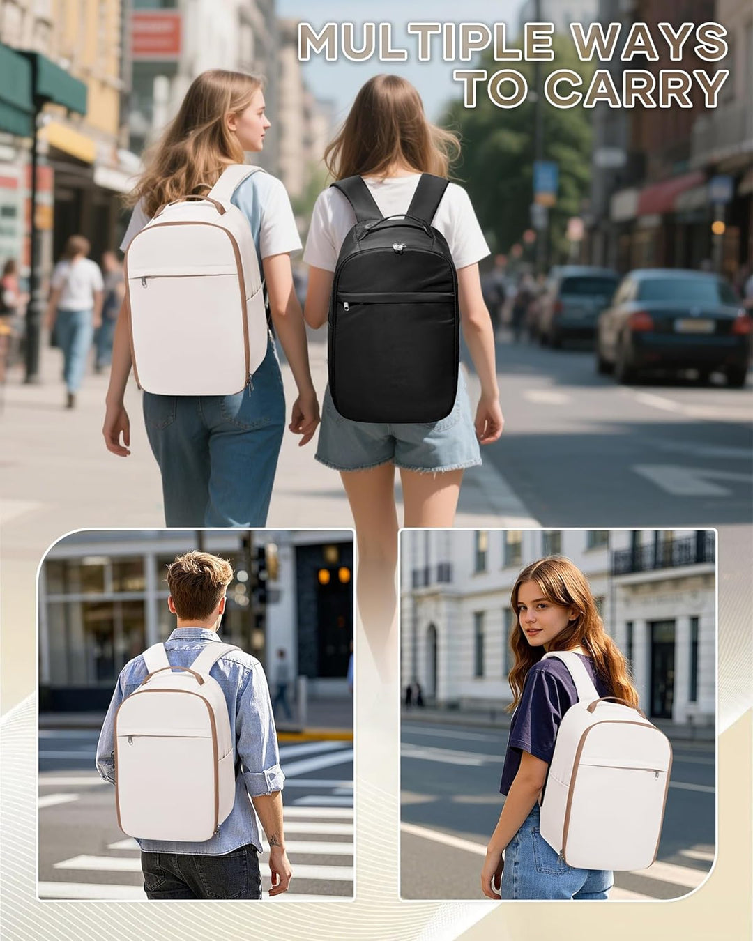 SZLX Vakuum Rucksack Ryanair Handgepäck 40x20x25 Rucksack Laptop Wasserdicht Damen Reiserucksack Han