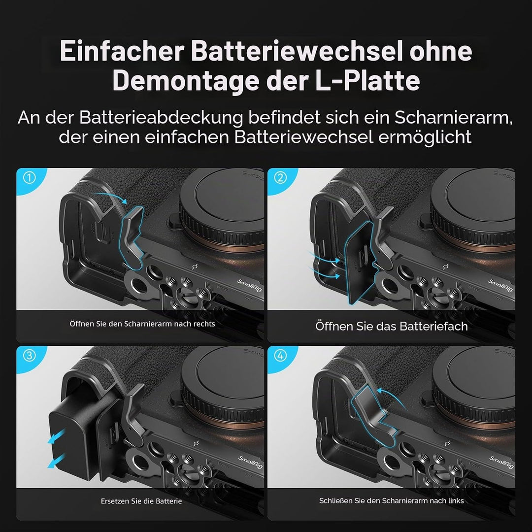 SMALLRIG A7 IV / A7S III / A1 L-Bracket für Arca-Typ, A7 IV L Winkel L-Bracket L-Schnellwechselplatt
