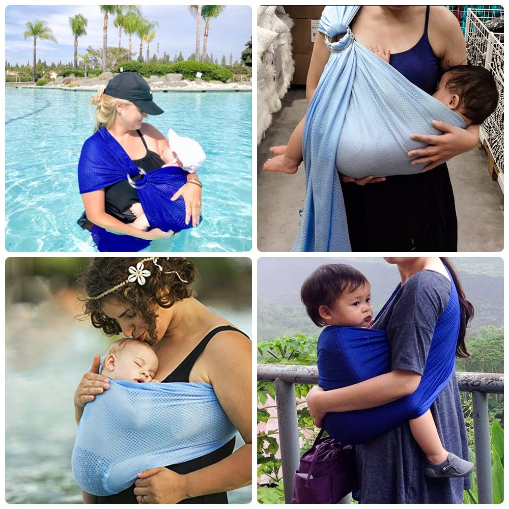 Adjustable Baby Wrap Baby Water Ring Sling, Breathable Quick Dry Baby Carrier Mesh Fabric Perfect fo