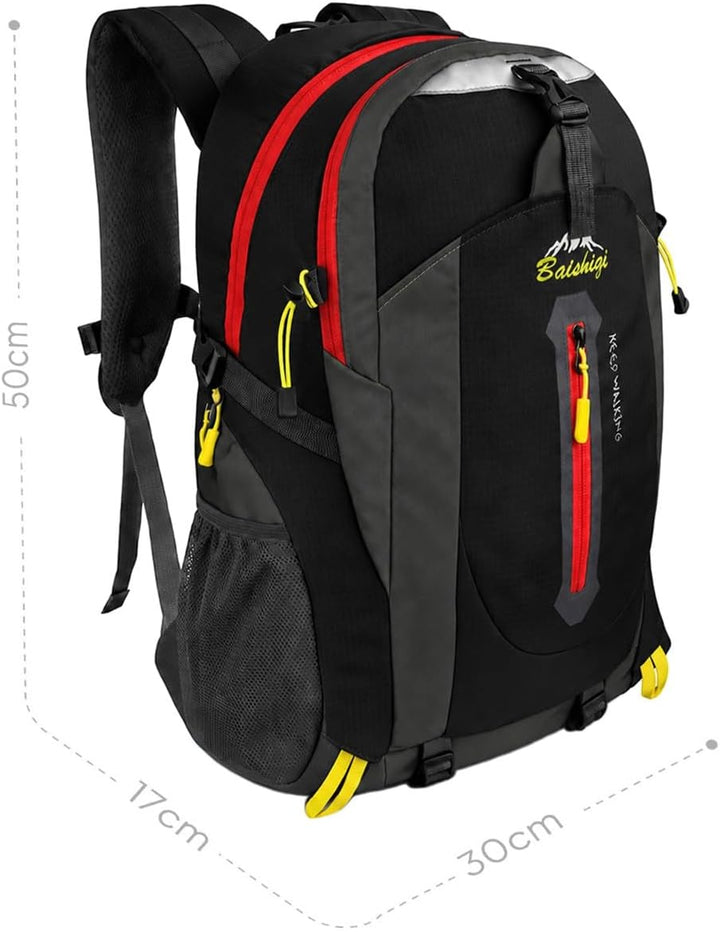 OcioDual Wanderrucksack 30L Schwarze, Travelite Rucksack, Arbeitsrucksack Herren, Wanderrucksack Her