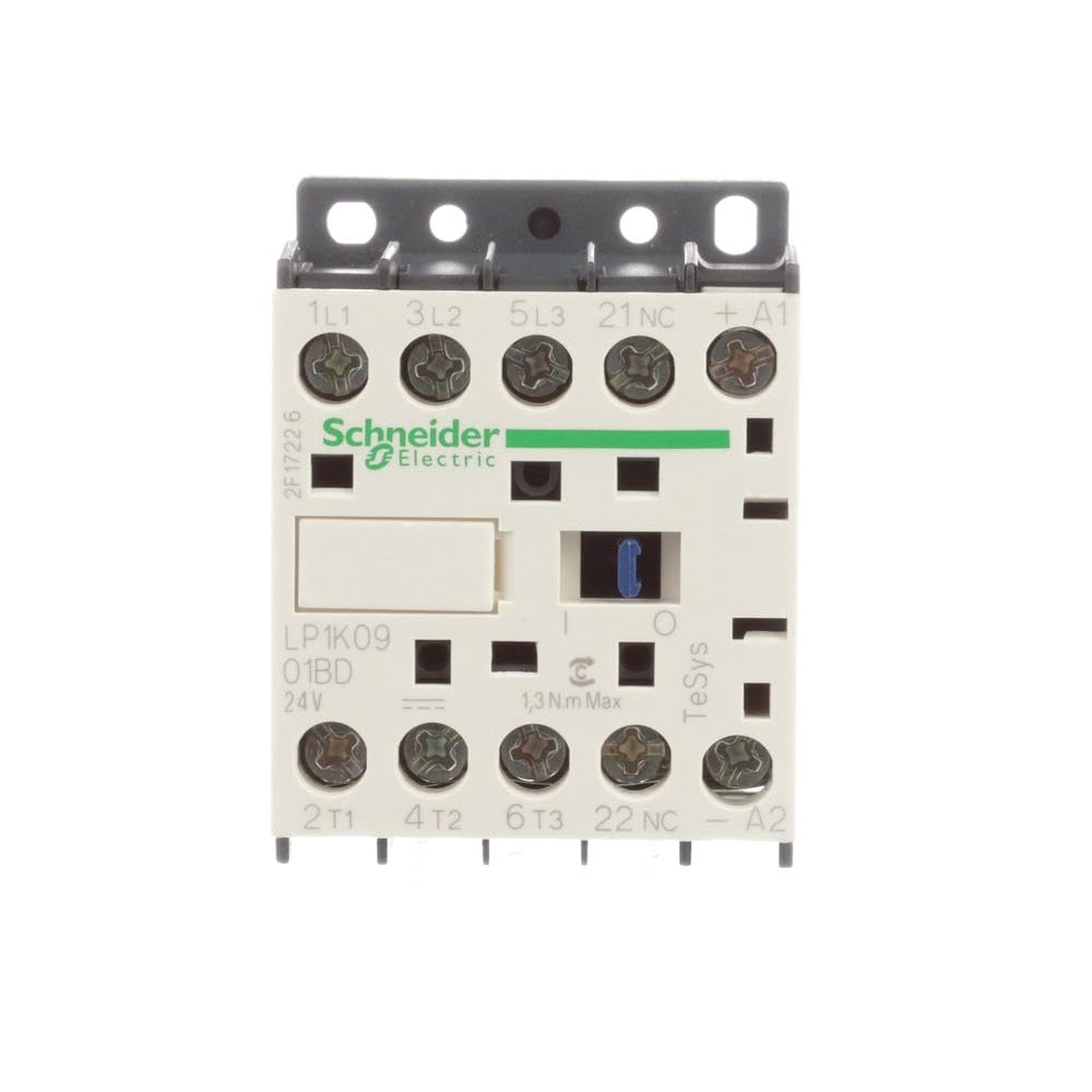 Schneider Electric - Leistungsschütz LP1K 3p, 400 V AC3, Spule 24 V DC, +1Ö, 4 kW, 9 A, LP1K0901BD 4