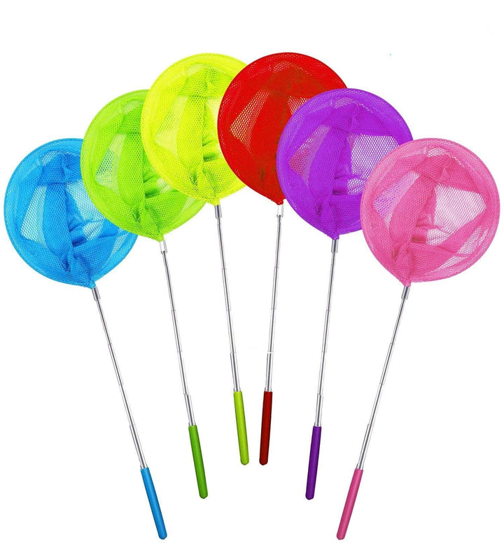 LATERN 6 Stücke Teleskopisch Schmetterlingsnetz Fischernetze Ausziehbar von 37 bis 86cm für Kinder d