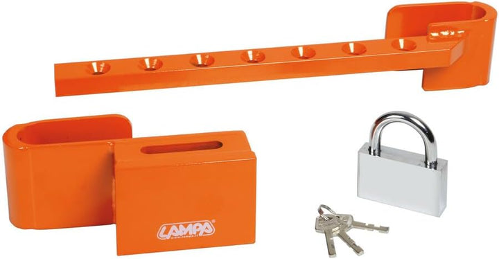 Lampa 98568 Grosses Schloss/Türsicherung aus gehärtetem Stahl