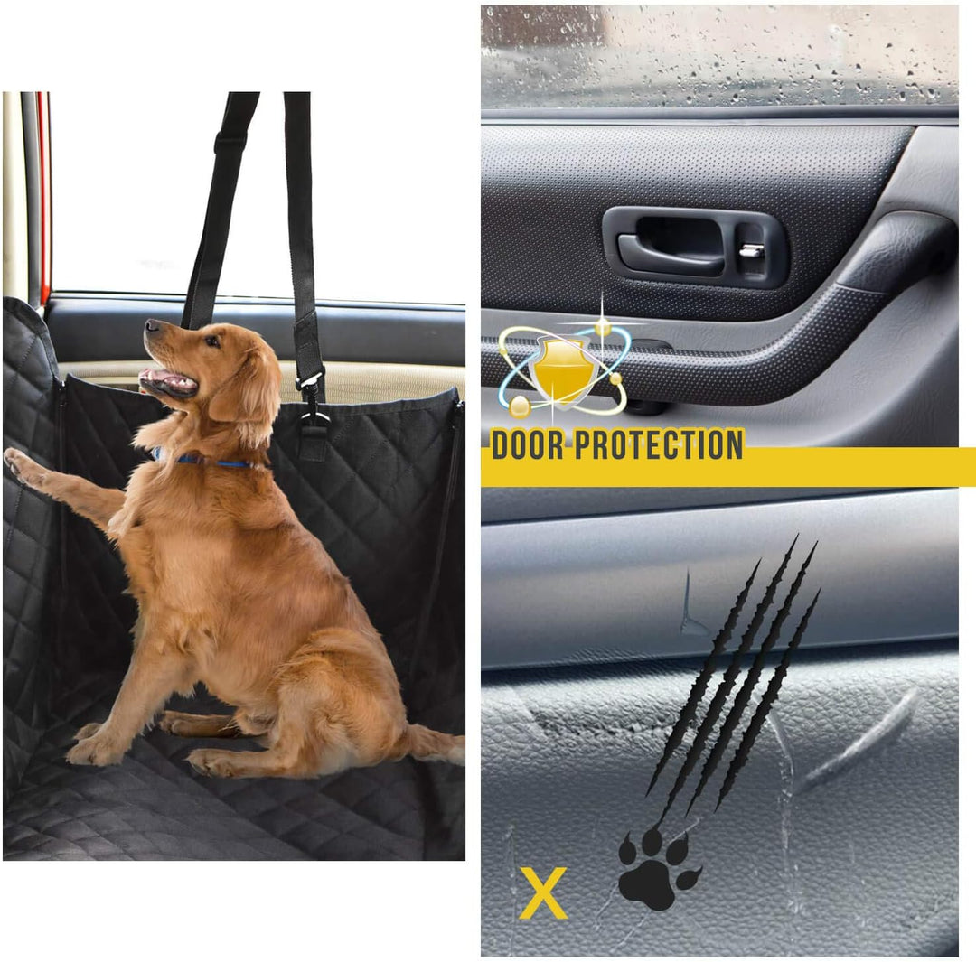 Vailge Hund Sitzbezug für Rücksitz, 100% wasserdicht Hund Autositzbezüge mit Mesh-Fenster, Scratch P