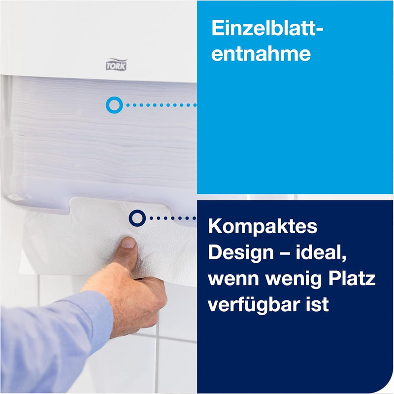 Tork Mini Spender für Zickzack und Lagenfalz Papierhandtücher 553100, Elevation Design - Kompakter H