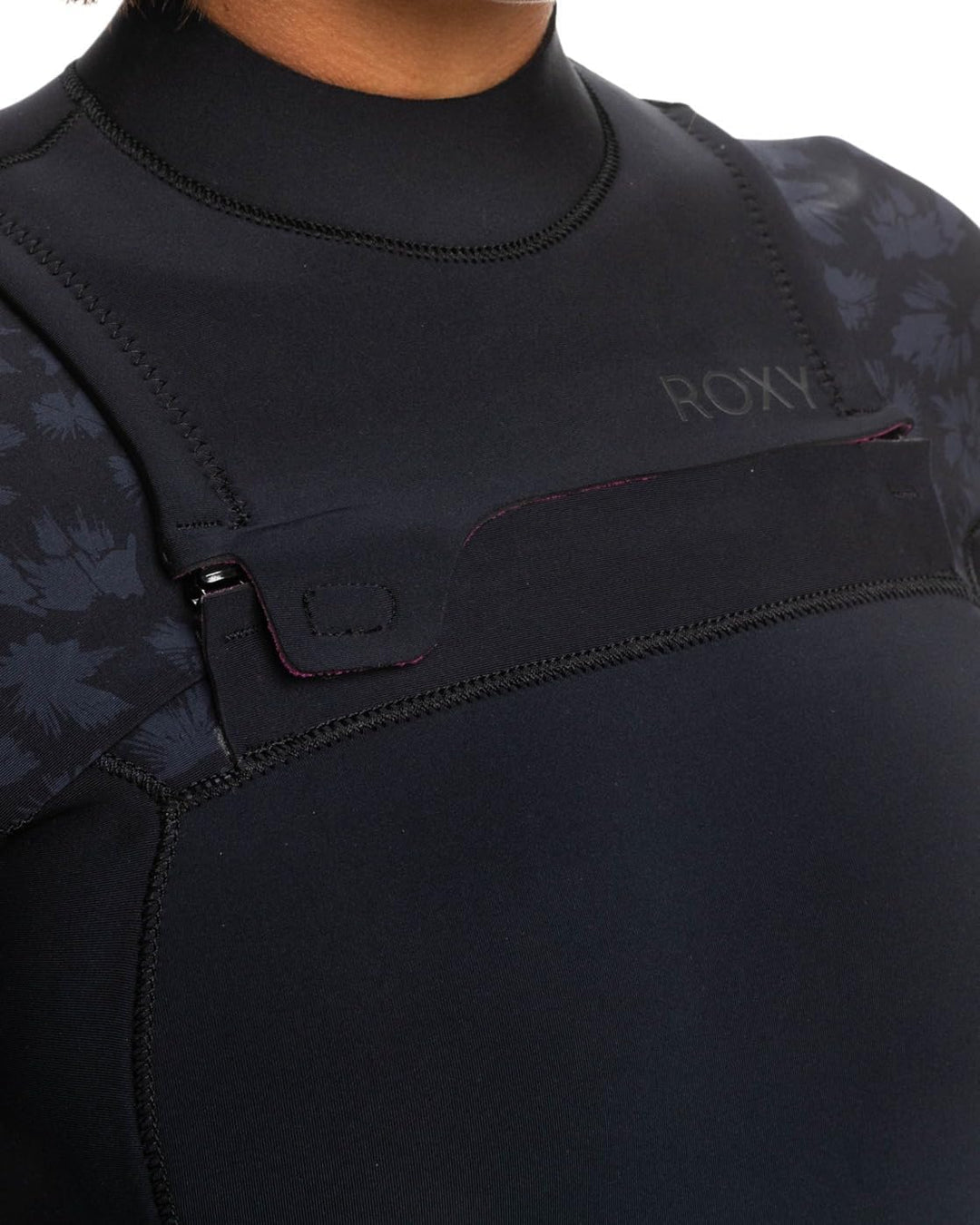 Roxy 3/2mm Swell Series 2022 - Chest-Zip-Neoprenanzug für Frauen ERJW103122. Schwarz M, Schwarz M