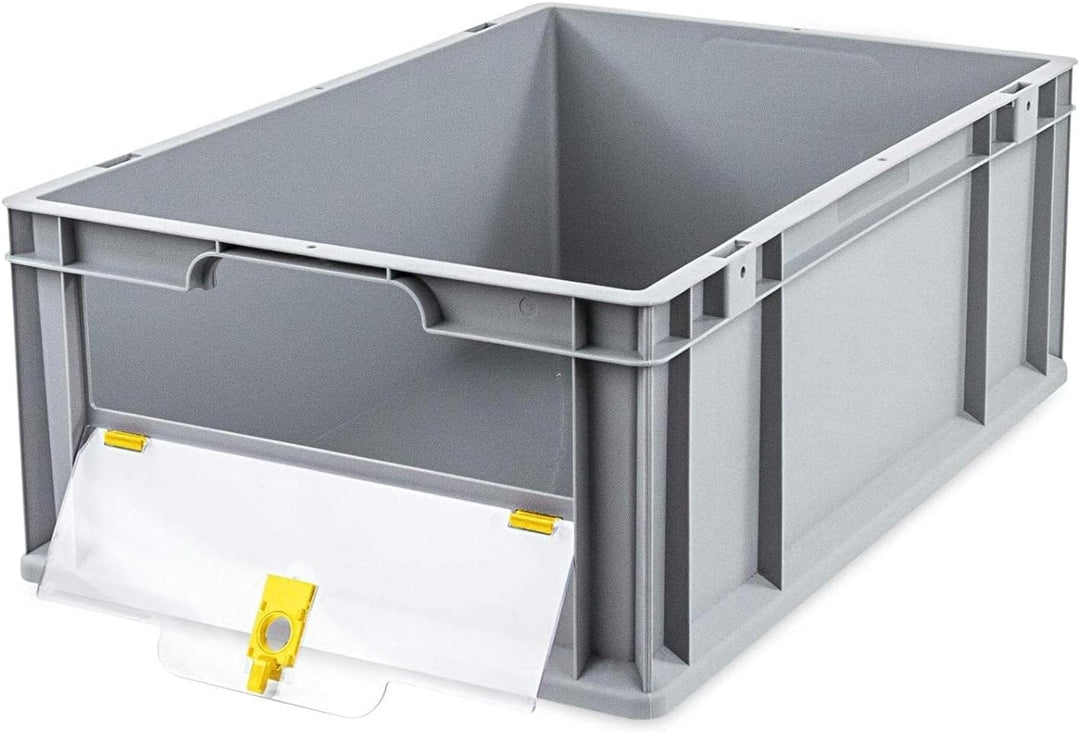SparSet 10x Eurobox NextGen Insight Cover | HxBxT 22x40x60 | 44 Liter | Niedrig/Gelb | Eurobehälter,