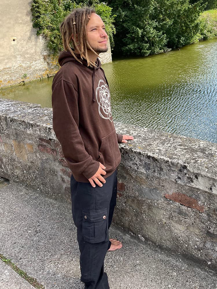 Seed of Life Hoodie braun (S), S