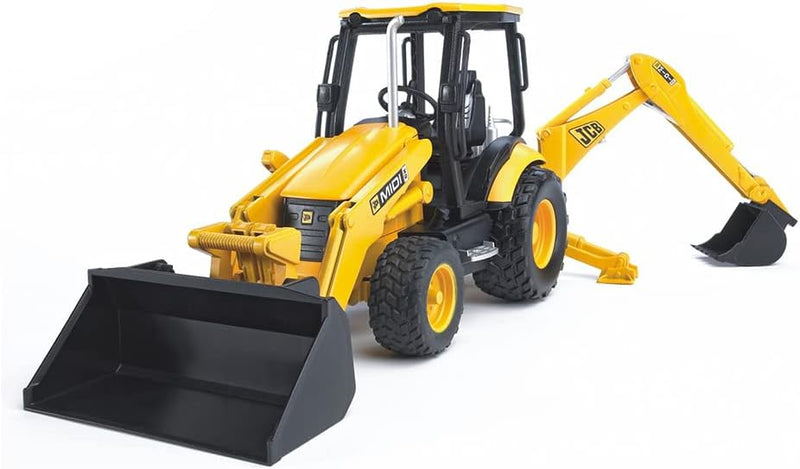 bruder 02427 - JCB MIDI CX Baggerlader - 1:16 Baustelle Baufahrzeug Löffelbagger Heckbagger Arbeiter