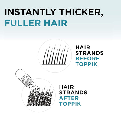 Toppik Haarfasern, Mittelbraun, natürlich gewonnene Fasern aus Keratin für voller aussehendes Haar 5