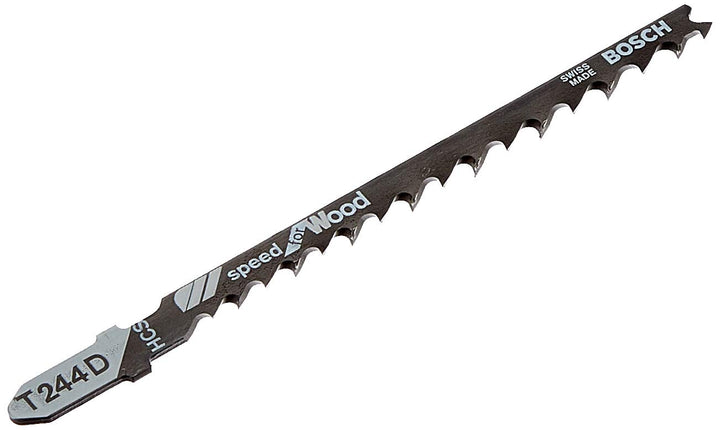 Bosch 25x Stichsägeblatt T 244 D Speed for Wood (für weiches Holz, Kurvenschnitt, Professional Zubeh