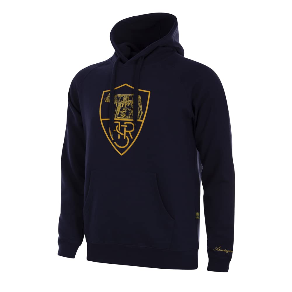 AS Roma Unisex Swea-rückseite-c11ad Kapuzenpullover XXL Blau, XXL Blau