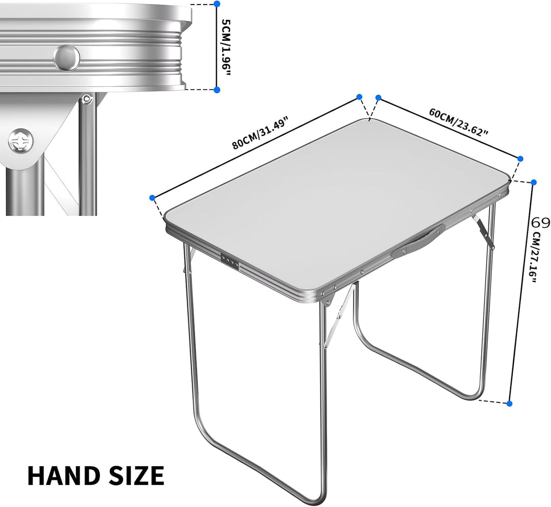 Huini Campingtisch Tragbar Klapptisch Aluminium Ultra Leichte Klappbar Tisch für Camping Picknick Ko