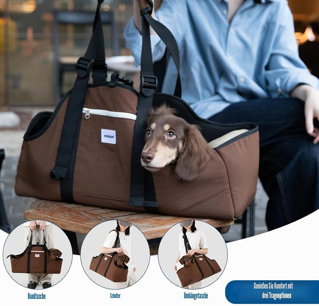 Tragbare Hundetasche, Nylon, leicht, wasserabweisend, Dackel-Haustier-Tragetasche, lange Hundetasche