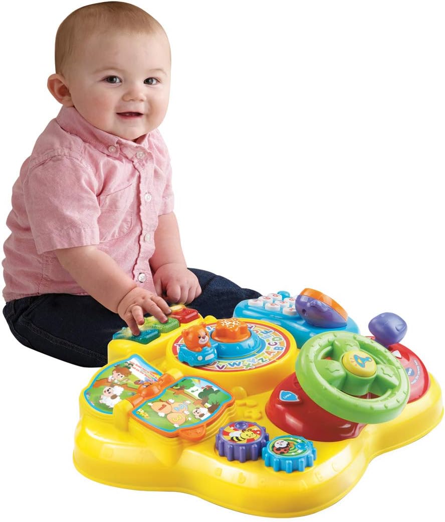 VTech Baby Abenteuer Spieltisch – Bunter Babyspieltisch mit 6 Spielfeldern und interaktiven Elemente