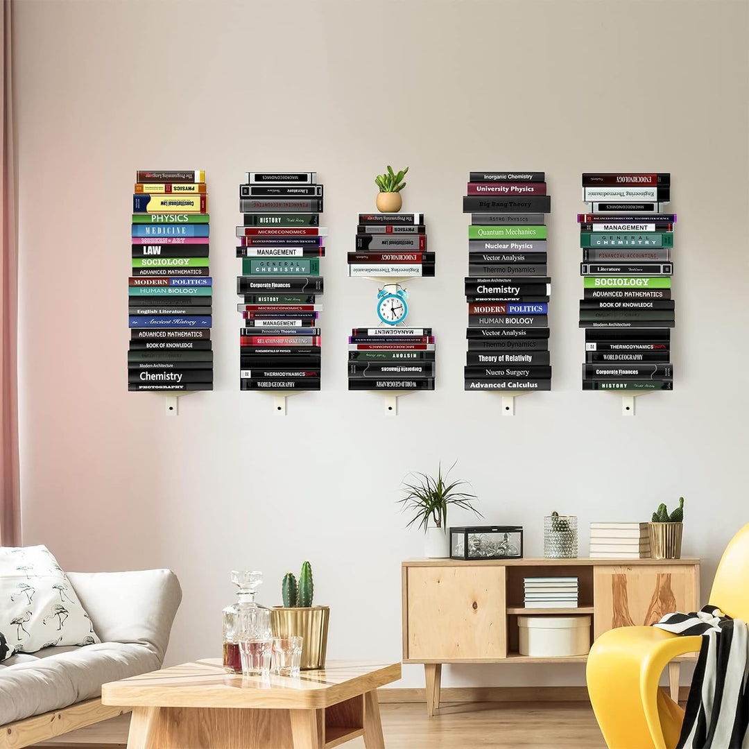 ART-GIFTREE Unsichtbares Bücherregal für Wand, Eisen, Schwebende Regale, schwebendes bücherregal Wan