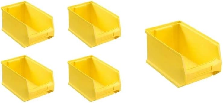 SparSet 5x Gelbe Sichtlagerbox 3.0 | HxBxT 12,5x14,5x23,5cm | 2,8 Liter | Sichtlagerbehälter, Sichtl
