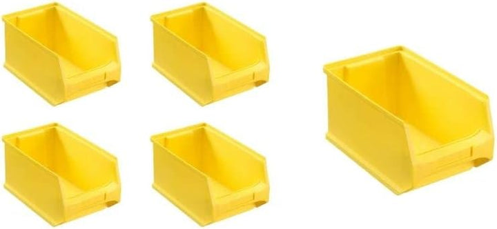SparSet 5x Gelbe Sichtlagerbox 3.0 | HxBxT 12,5x14,5x23,5cm | 2,8 Liter | Sichtlagerbehälter, Sichtl