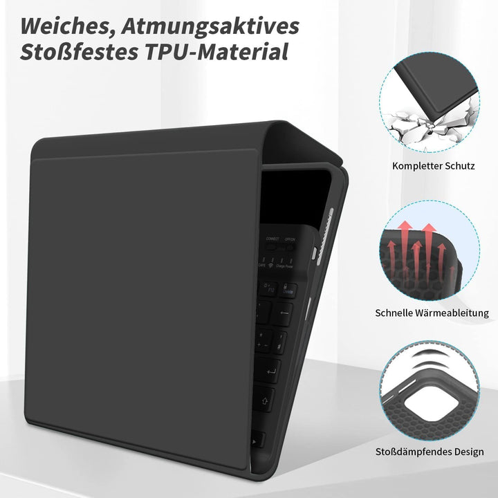 aoub Hülle mit Tastatur für iPad 9. Generation/iPad 8. Generation/iPad 7. Generation, Hülle mit Tast