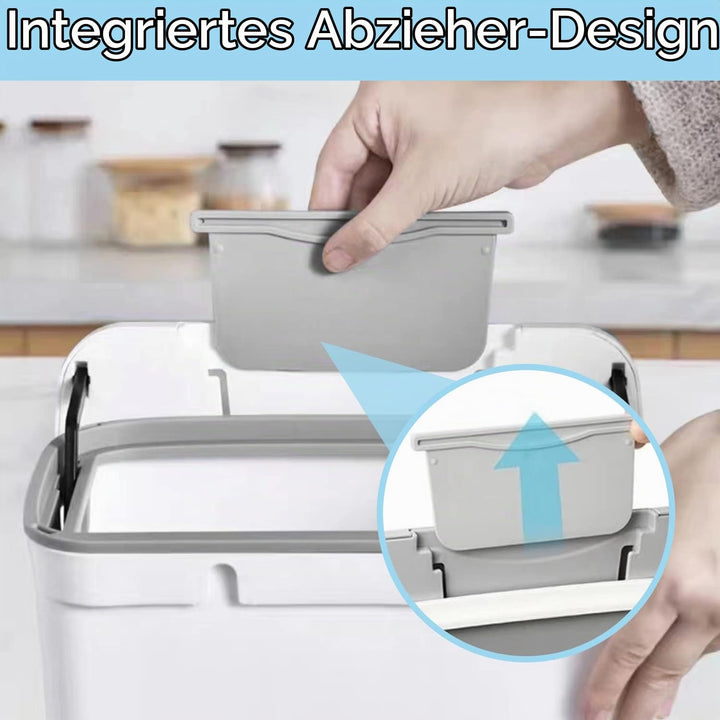Mülleimer Hängend mit Deckel, 9L Biomülleimer Küche, Badmülleimer Wandhängend,Hängender-mülleimer mi
