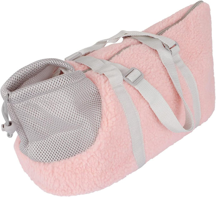Hundetragetasche mit verstellbarem Schultergurt Hundetasche Winter Warm Umhängetasche Haustiere Falt