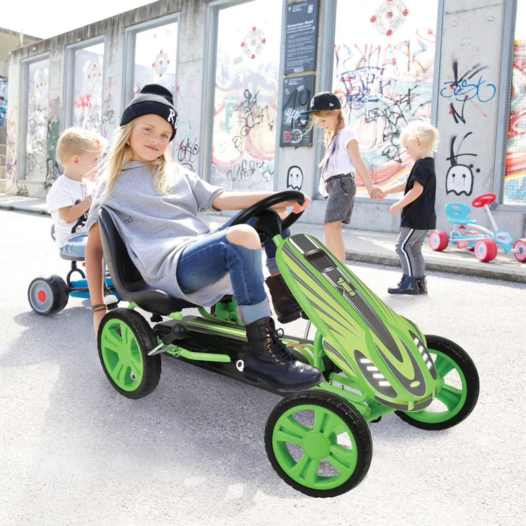hauck Go-Kart Speedster für Kinder ab 4 Jahren bis 50 kg Köpergrösse 90-110 cm, Tretauto mit Handbre