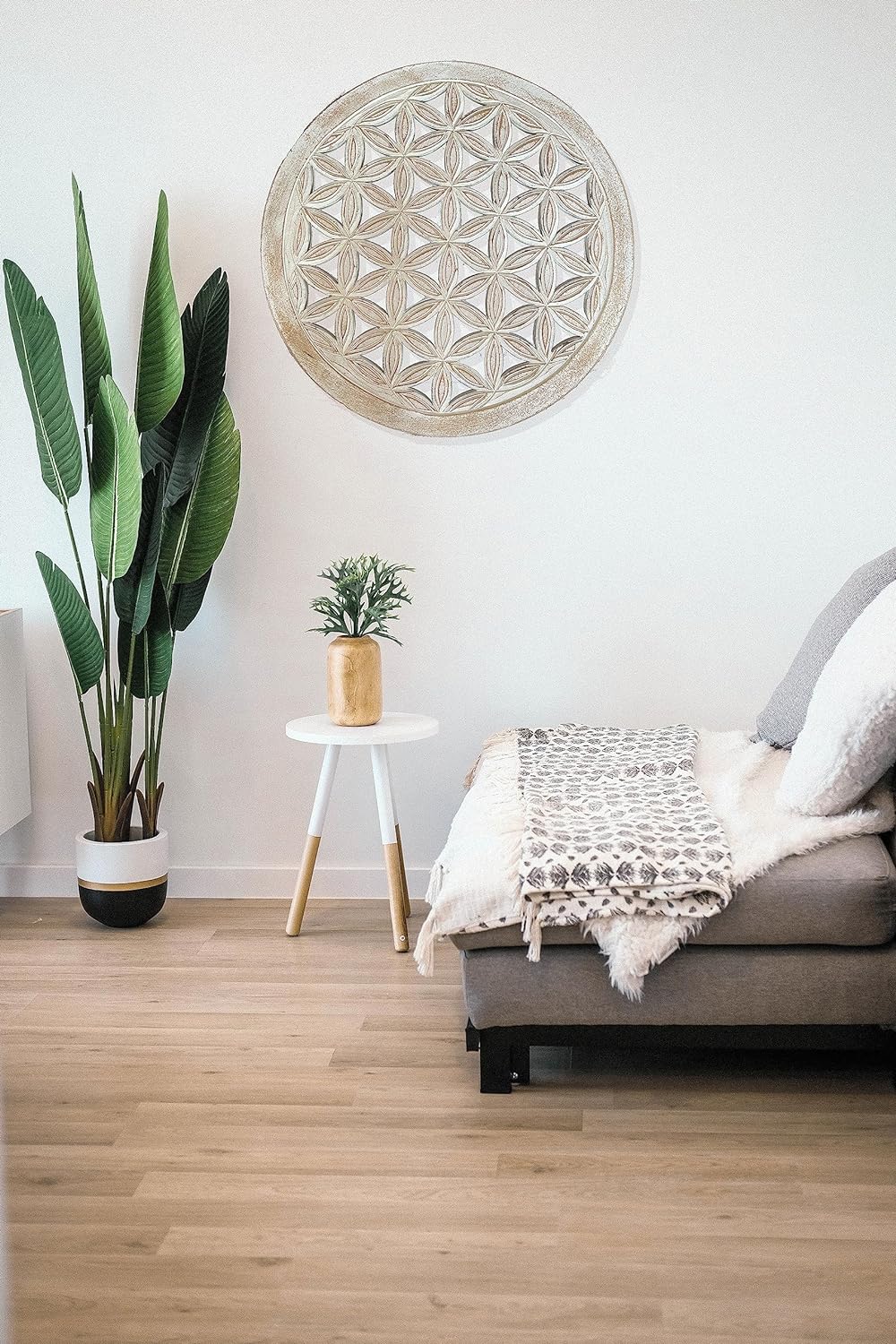 Trintura Blume des Lebens Wandbild 60cm Lebensblume Energiebild Handarbeit gross Wand-Bild-Dekoratio