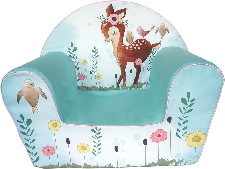 Knorrtoys 68352 - Kindersessel "Fawn",für Entspannen, Stabil, Baumwolle, Türkis