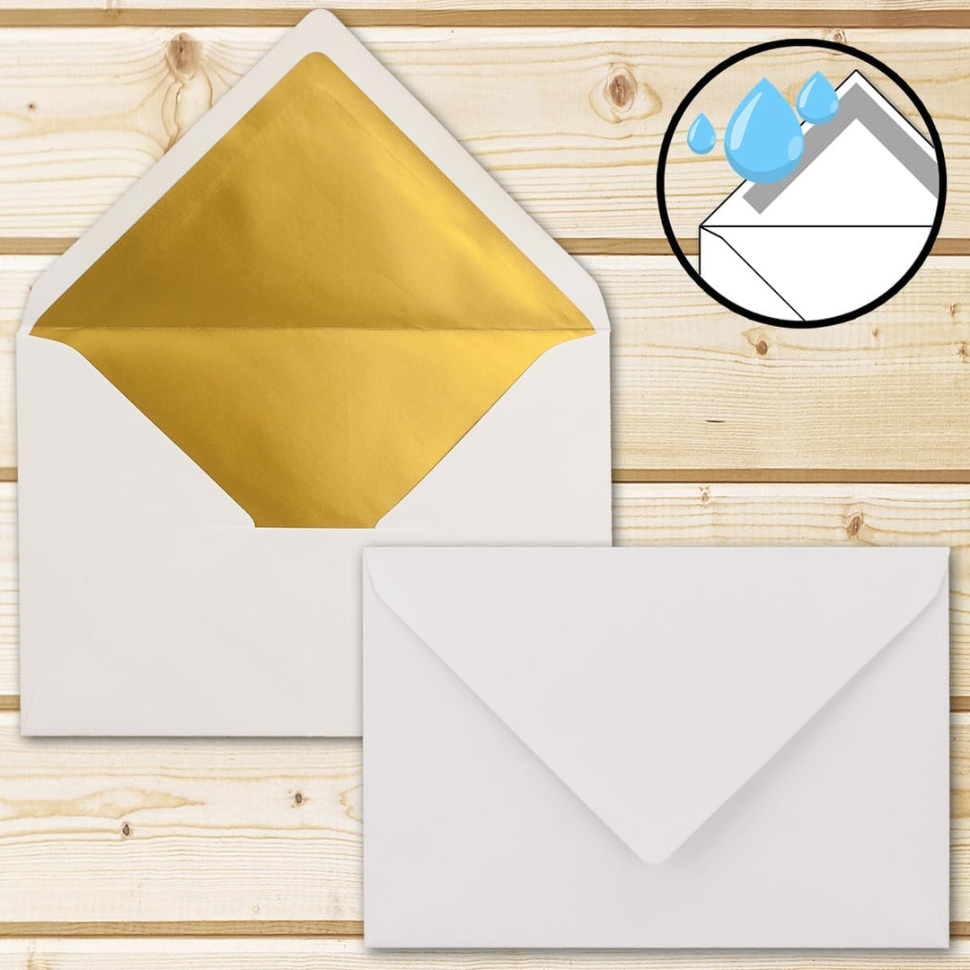 Kuverts Weiss - 75 Stück - Brief-Umschläge DIN C6-114 x 162 mm - 11,4 x 16,2 cm - Nassklebung - matt