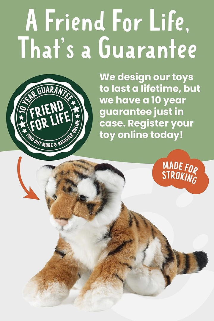 Living Nature Stofftier, mittelgrosser Tiger (35 cm) M Tiger-Stil, M Tiger-Stil