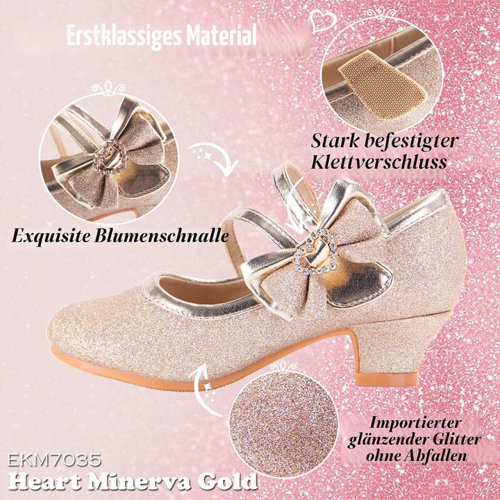 EIGHT KM EKM7018 Mädchen High Heel Kleid Schuhe Mary Jane Prinzessin Hochzeit Pumps Schuhe Glänzend