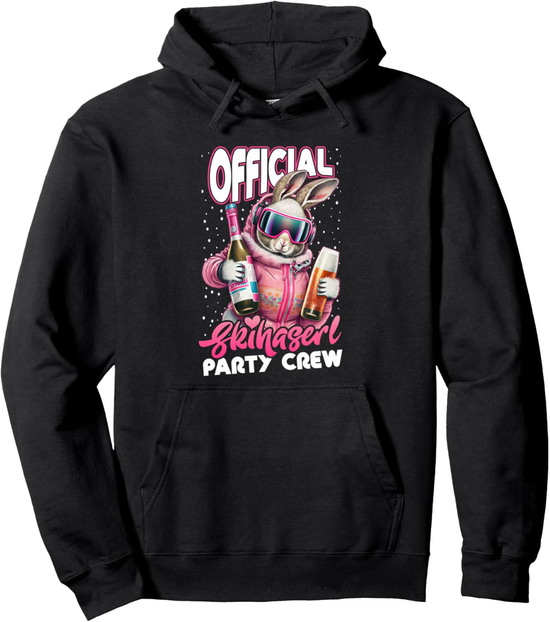 Skifahren Official Skihaserl Party Crew Apres Ski Damen Pullover Hoodie