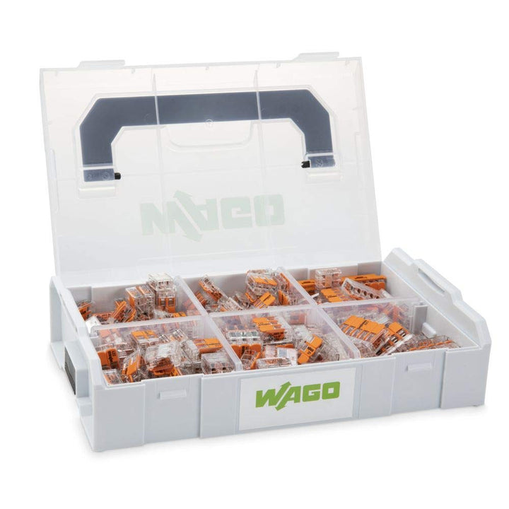WAGO Original-Set, L-Boxx Mini, Verbindungsklemmen mit Hebel, Serie 221, 887-957 (236 Teile) & WAGO