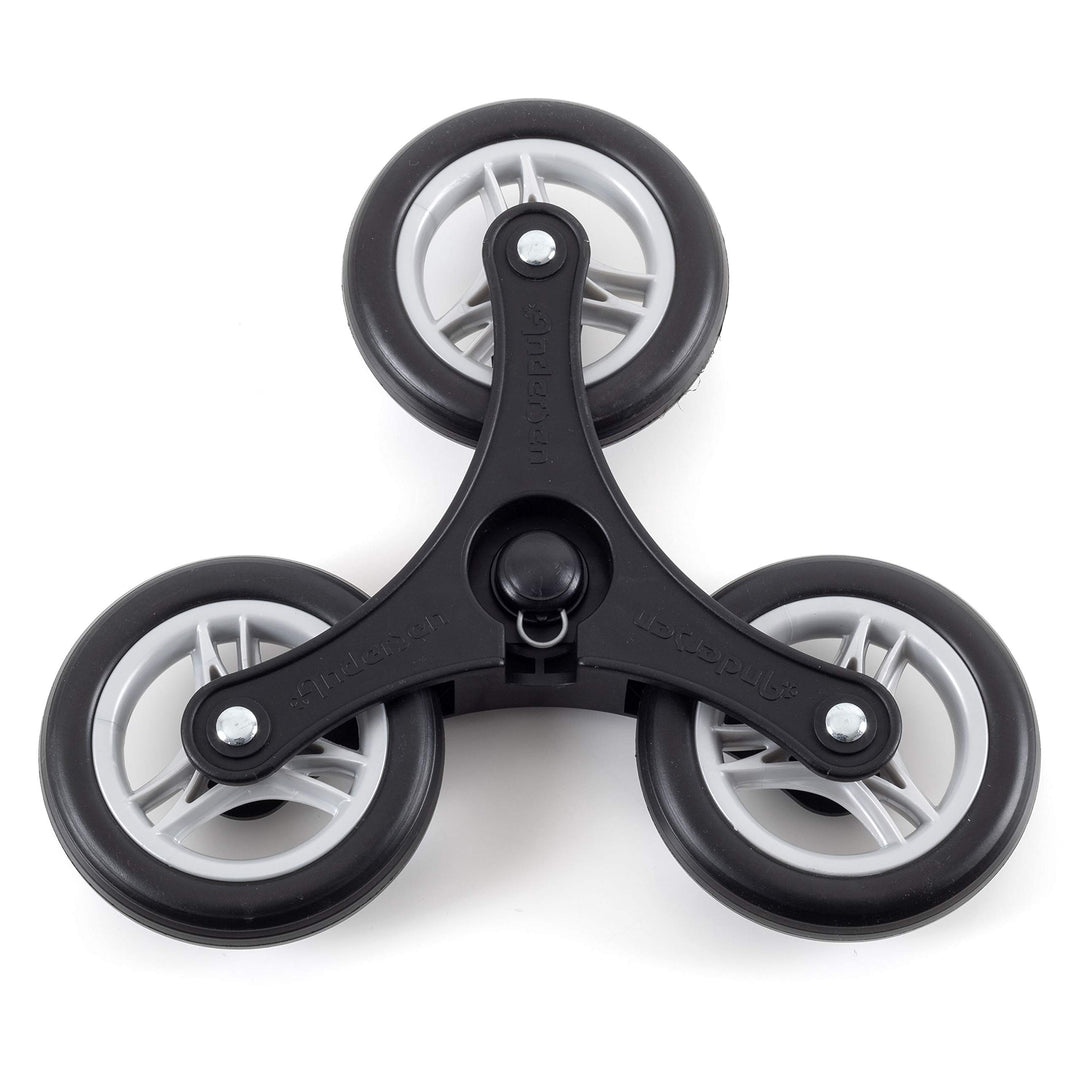 Andersen Ersatzrad für Treppensteiger Einkaufstrolley, 3 x Ø 130 mm, Dreikranzrad für Royal, Royal X