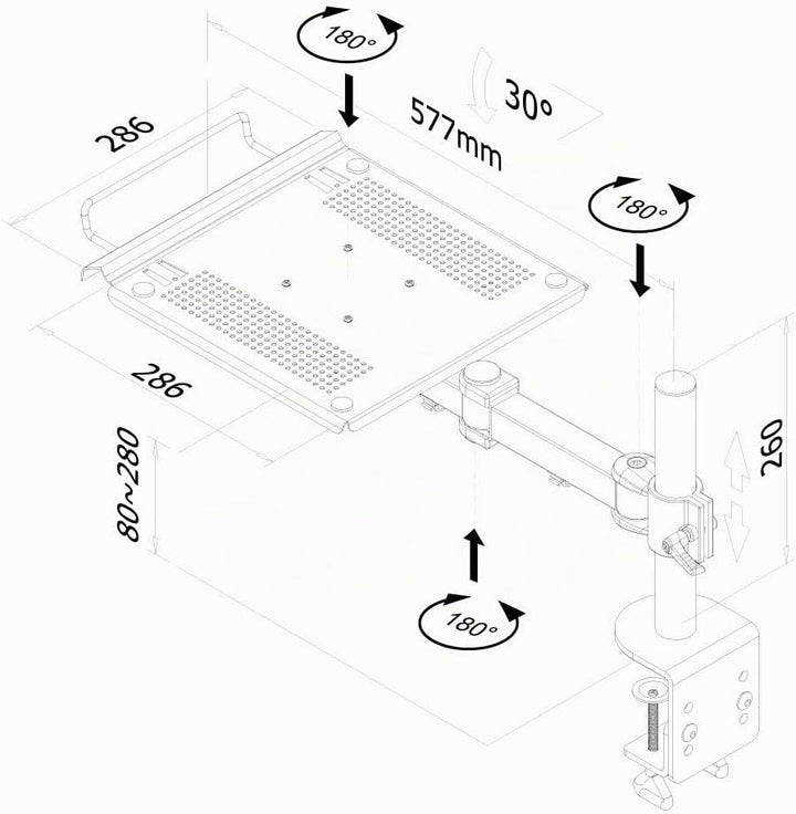 Neomounts by Newstar NB-ARM Notebook Desk Mount schwarz