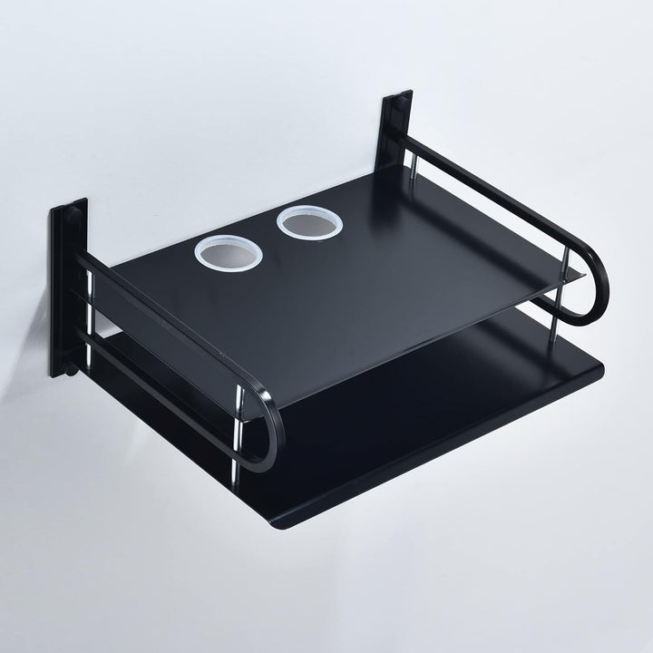 HNVNER Projektor Wand Regal, Router Ablage, Kabelboxen Halterung Multimedia Wandständer für AV-Recei