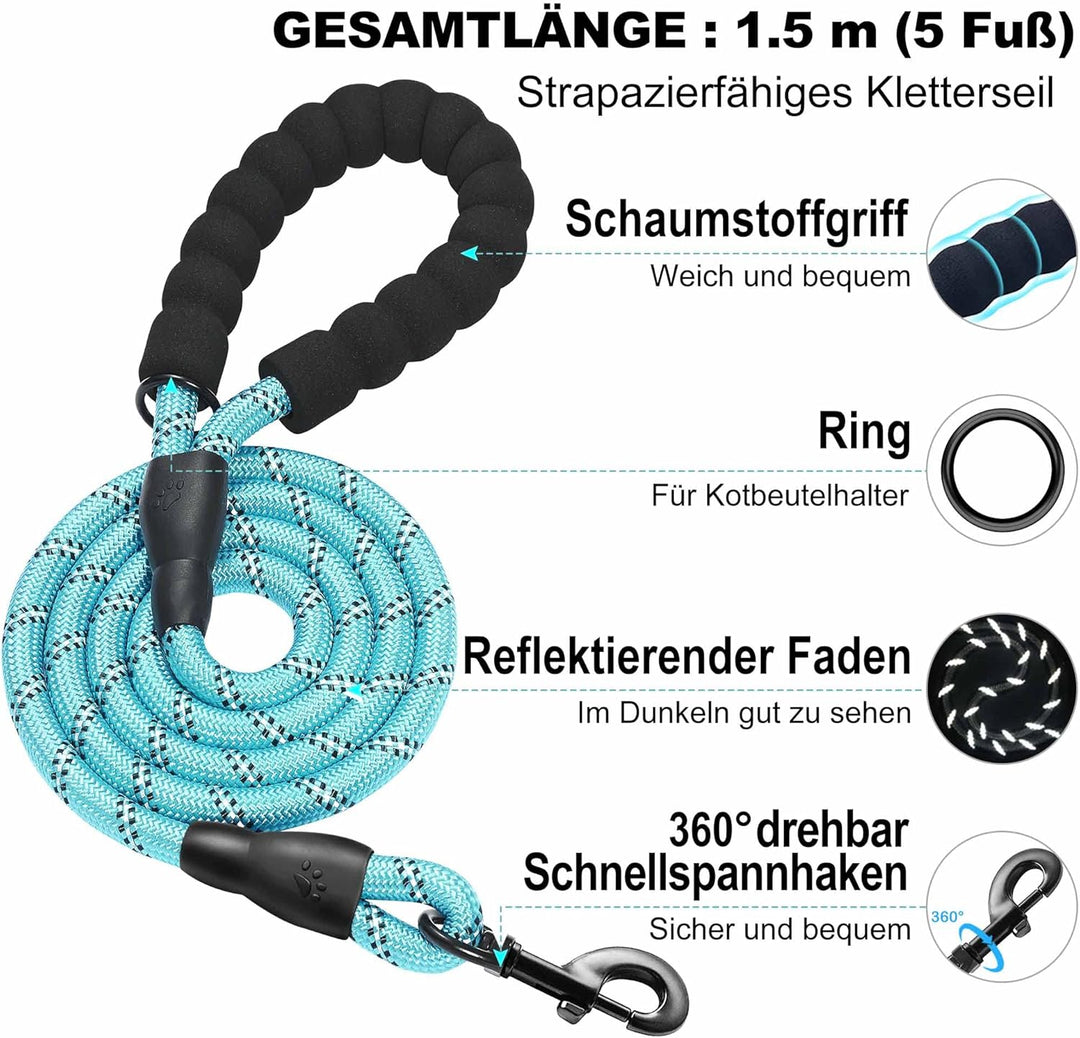 haapaw Hundegeschirr und Leine Set, kein Ziehen, verstellbares, reflektierendes Step-in-Welpengeschi