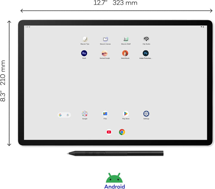Wacom MovinkPad Pro 14 Zeichentablet – Stift-auf-Papier-Gefühl mit OLED-Display für echtes Schwarz,