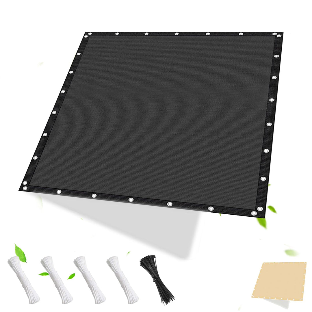 Sonnensegel mit ösen Rechteckig 2x4m, wasserdurchlässig & winddurchlässig, HDPE Gewebe, Sonnenschutz