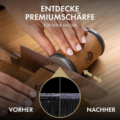 Horl 2 Rollschleifer Eiche & Magnetschleiflehre