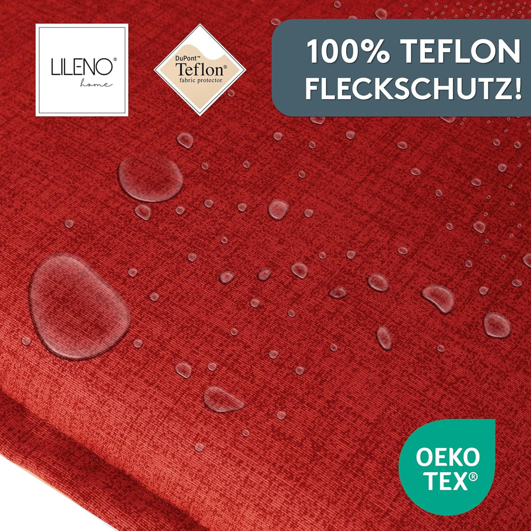 LILENO HOME Sonnenliege Auflage als [1er Set - Rollliege] in Rot - Gartenliegen Auflage perfekt für