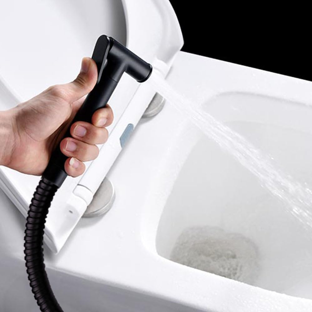 LLAVISAN L474651 Schwarz WC Armatur, Black Intimhygiene zum Austausch des Bidets, Einhebelmischer ka