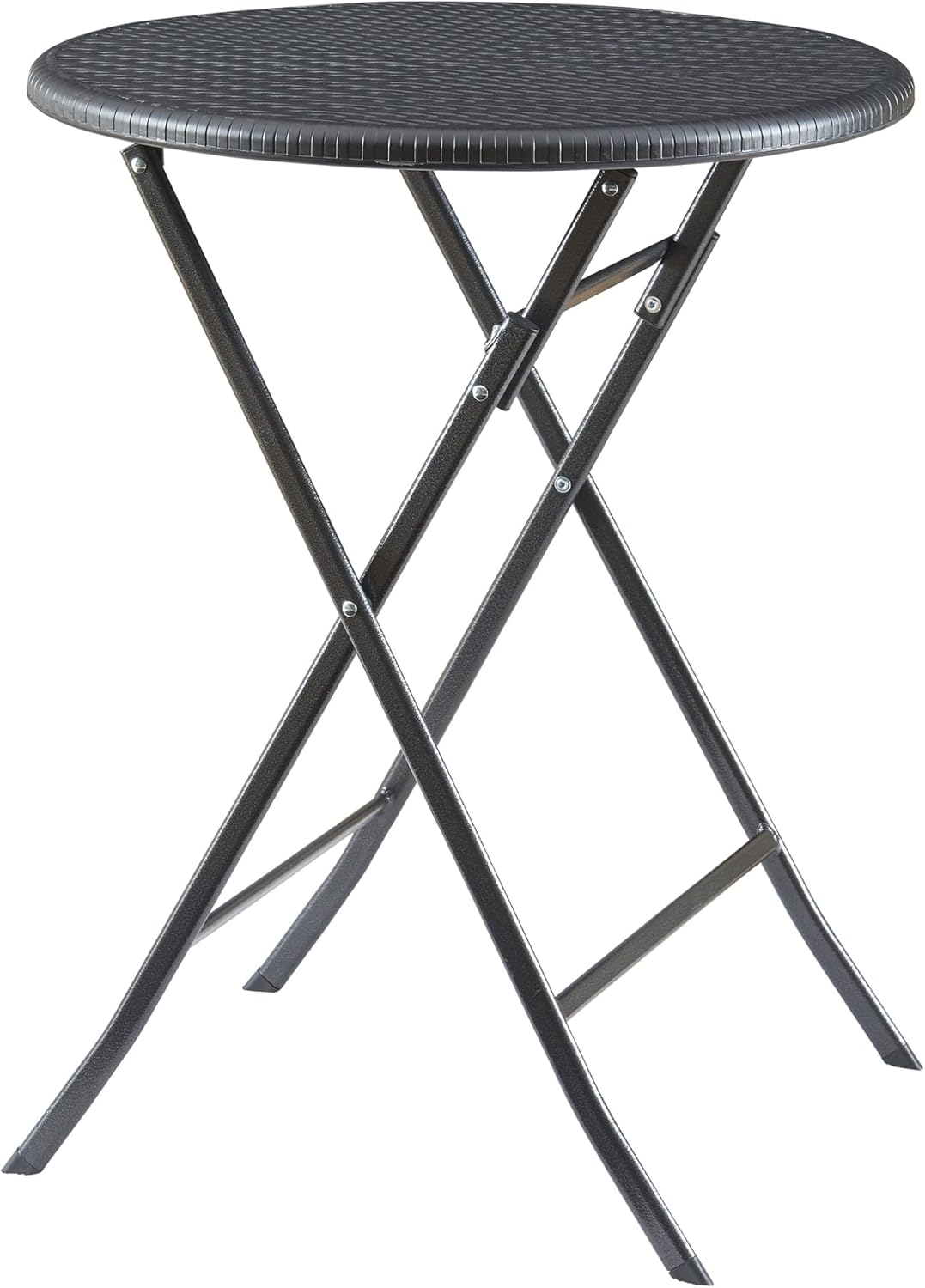 [en.casa] Klapptisch Mark Gartentisch Campingtisch klappbar 60 x 74 cm rund Picknicktisch Outdoor Ra