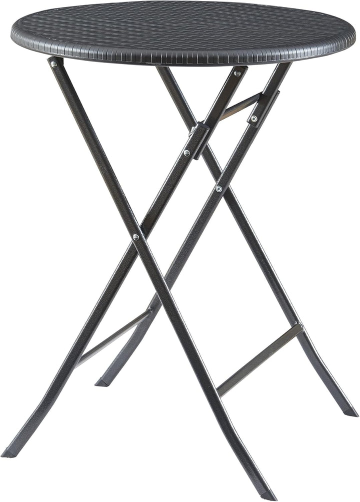 [en.casa] Klapptisch Mark Gartentisch Campingtisch klappbar 60 x 74 cm rund Picknicktisch Outdoor Ra