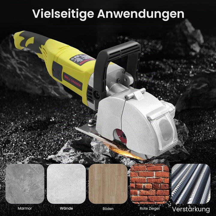 Mauerfräse mit 5 Stück 125mm 7500 U/min Klingen Staubfreie Mauerfräse 4KW Wandschlitzmaschine Elektr