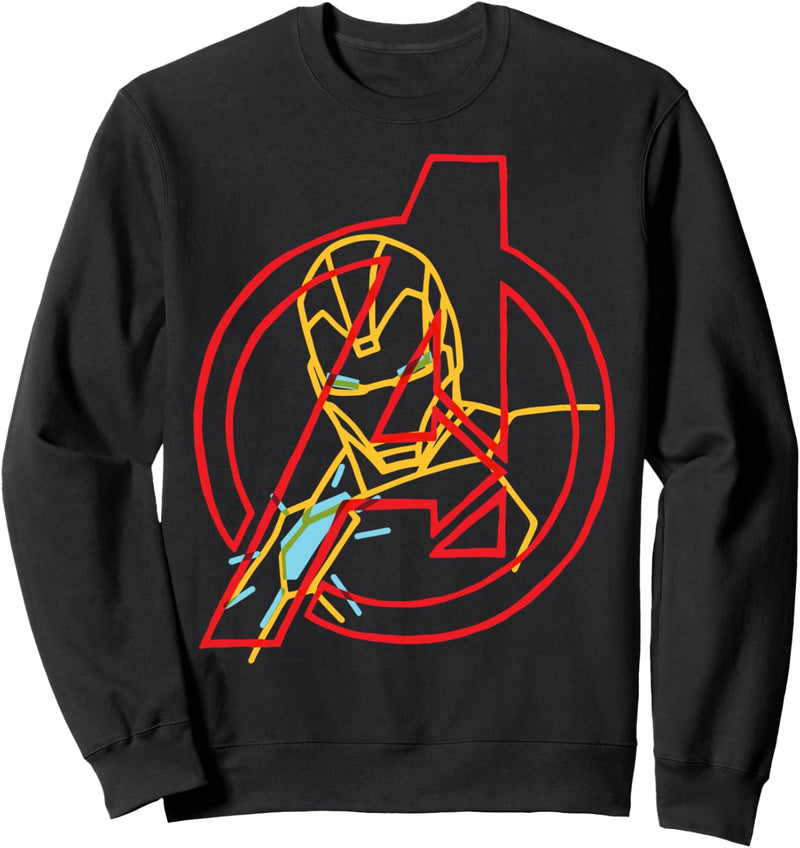Marvel Avengers Iron Man Neon Line Logo Sweatshirt