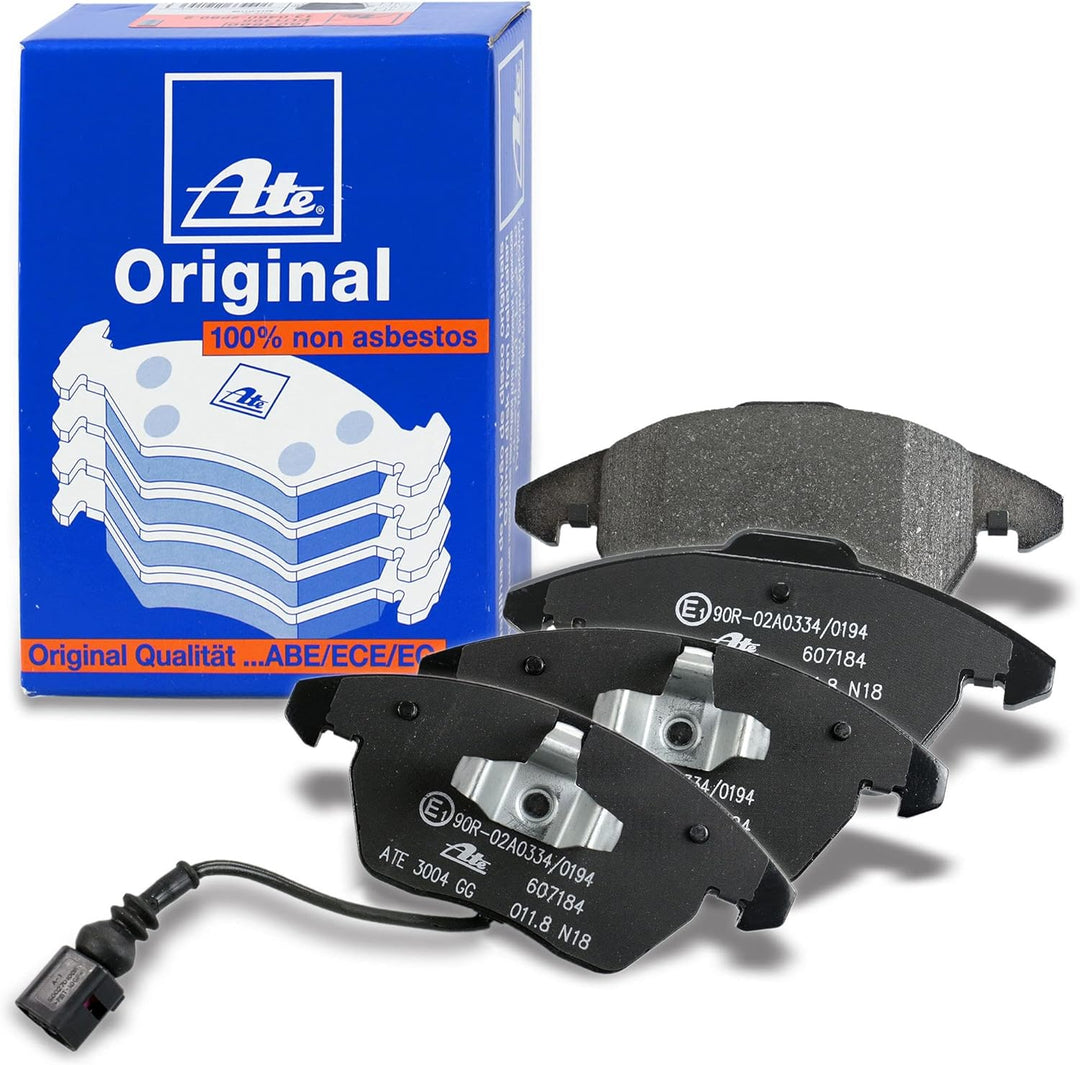 ATE Bremsenset Vorderachse inkl. Bremsscheiben vorne Ø 288 mm belüftet und Bremsbeläge vorne + Warnk