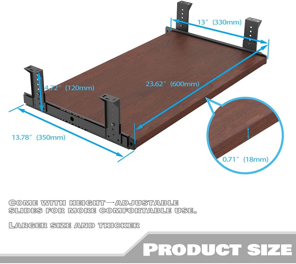 FRMSAET Möbelzubehör Büroproduktanzüge Hardware 53 cm / 60 cm / 76 cm Tastatur Schubladenfach Holzha